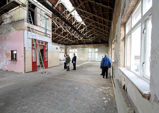 Granton Gas Works Station  - Looking to the north through the refurbished  top floo.  The ladder to the clock is on the left  -  Photo taken 2011