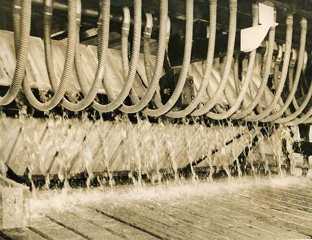 The ice pan at the newly opened ice works, West Shore Road, Granton  -  April 22, 1952