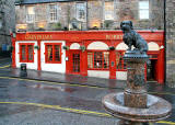 Greyfriar's Bobby - Statue at The Bridges and Pub at Candelmaker Row