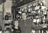 Eric Gold and his Aunt Marion at Haymarket Hotel, Edinburgh, 1973