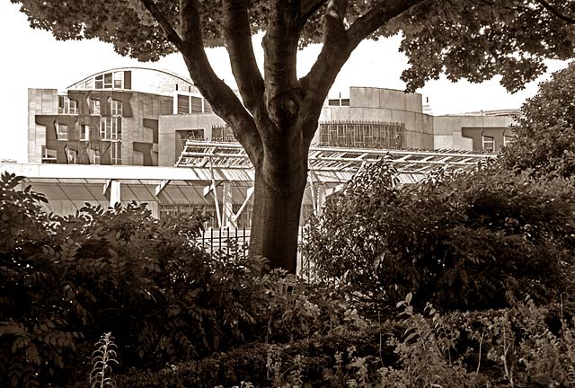 Holyrood Palace  -  Cafe Gardens and Scottish Parliament  -  June 2010