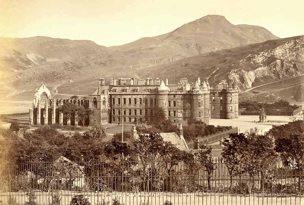 Albumen Print of Holyrood Palace and Abbey from Calton Hill  -  James Valentine  -  1878 or earlier