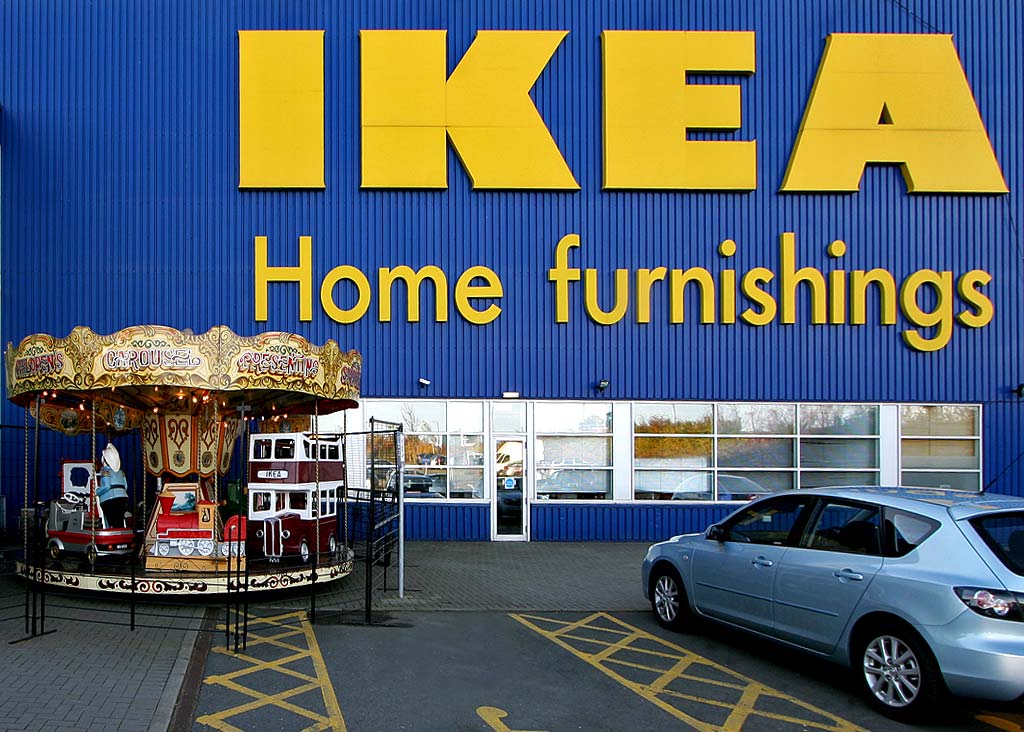 IKEA Store, Straiton, Edinburgh  -  Children's Roundabout at the edge of the Car Park