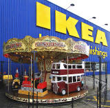 IKEA Store, Straiton, Edinburgh  -  Children's Roundabout at the edge of the Car Park