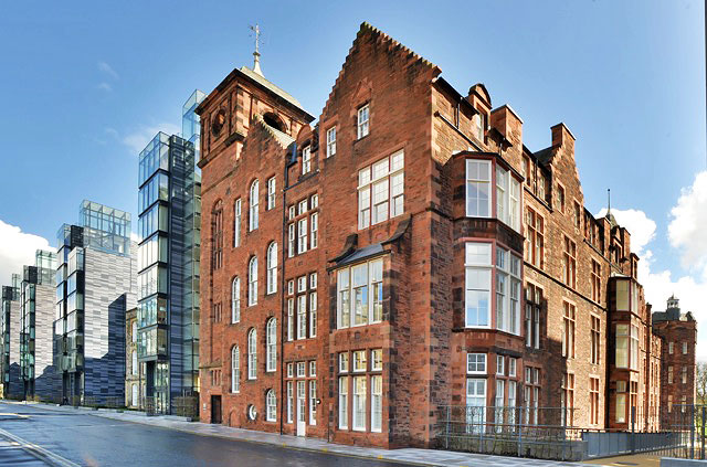 Buildings - Jubilee Hall - formerly part of the old Royal Infirmary of Edinburgh at Lauriston Place - View from the NW
