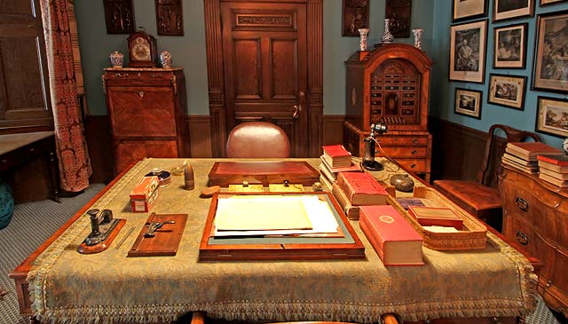 Lauriston Castle - Desk in The Oak Room- October 2011