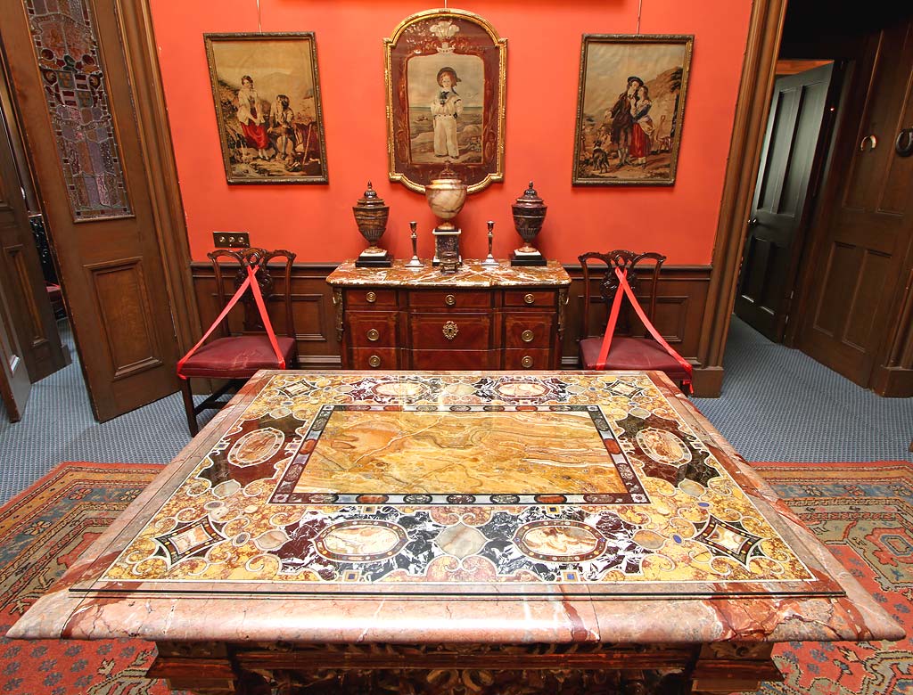 Lauriston Castle - Reception Hall Table - October 2011