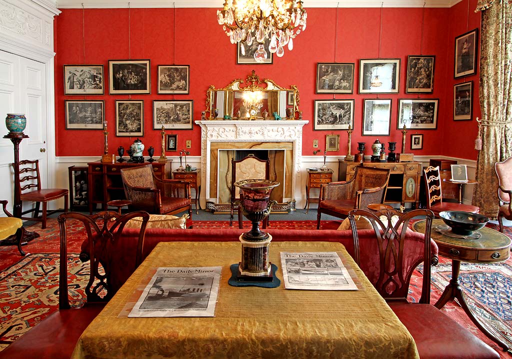 Lauriston Castle - Sitting Room, Newspapers on the Table - October 2011