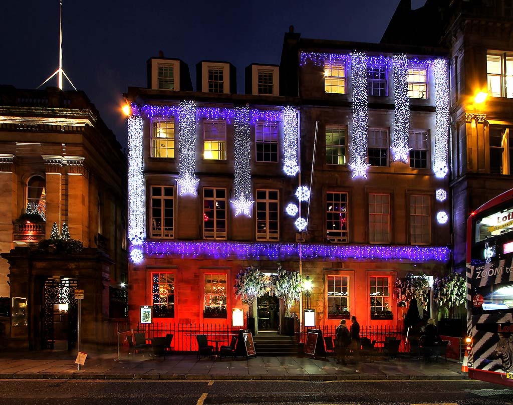 George Street  -  Christmas Decorations at Le Monde, December 2011