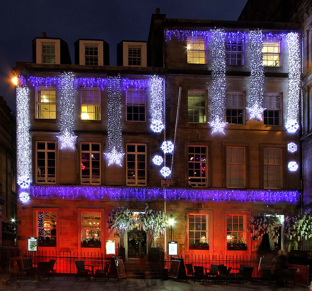 George Street  -  Christmas Decorations at Le Monde, December 2011