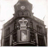 Leith Provident Co-operative Society  -  decorated for the Coronation of Queen Elizabeth II, 1953