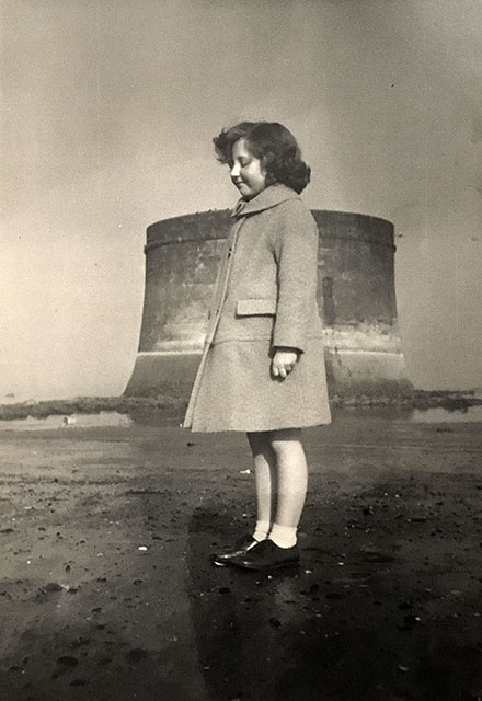 Painting by Frank Forsgard Manclark, 'The Leith Artist' - Leith Sands and the Martello Tower