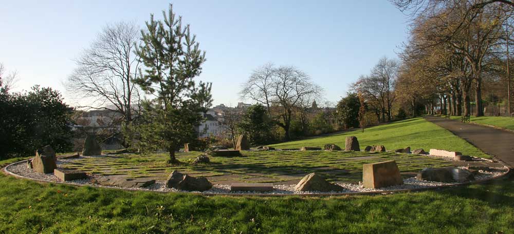 The Stones of Scotland Monument in Regent Road Park, Edinburgh   -  A monument to commemorate the new Scottish Parliament