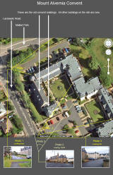 Google Earth  -  View of Mount Alvernia + key