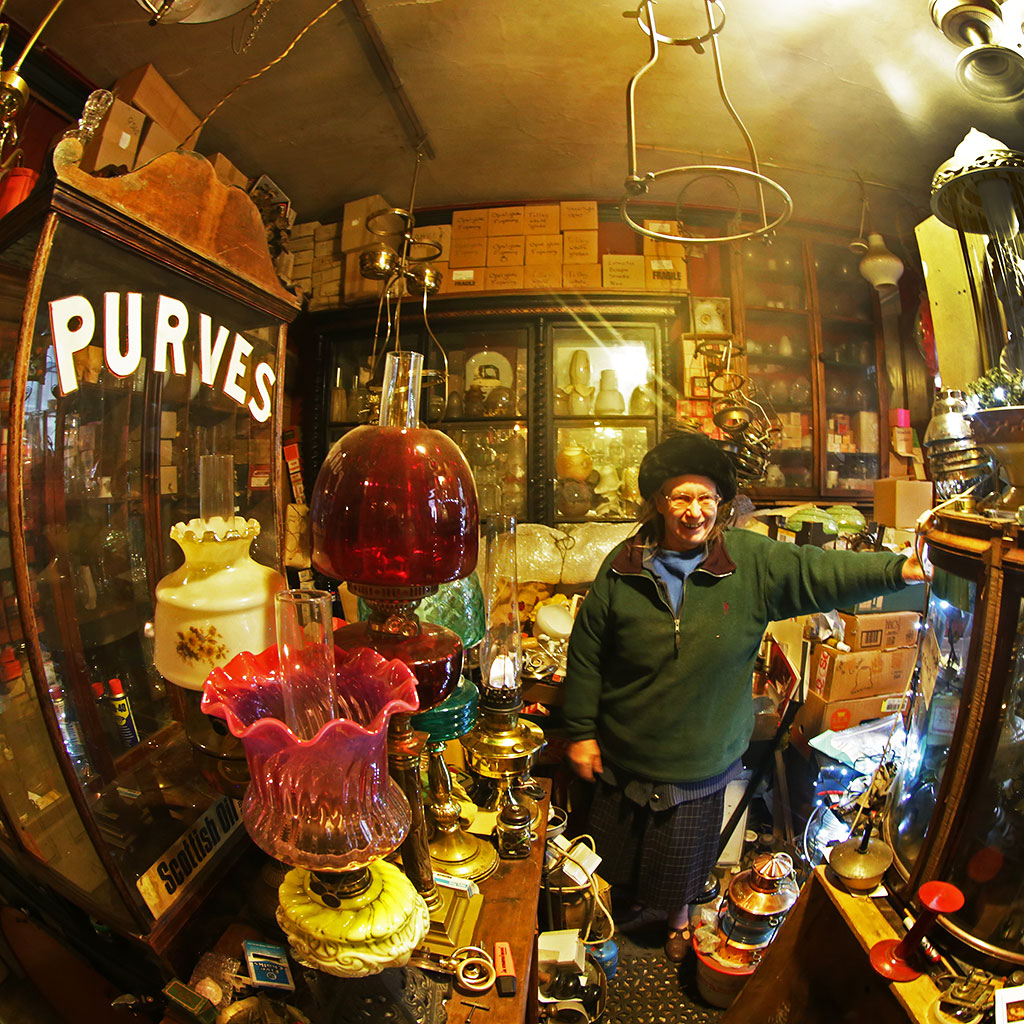 Mr Purves' Lamp Emporium at 59 St Stephen Street, Stockbridge