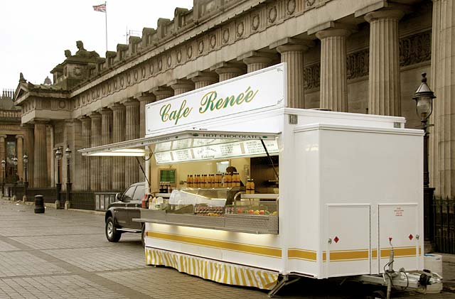 A snack van outside the National Galleries at the foot of the Mound  -  10 November 2005