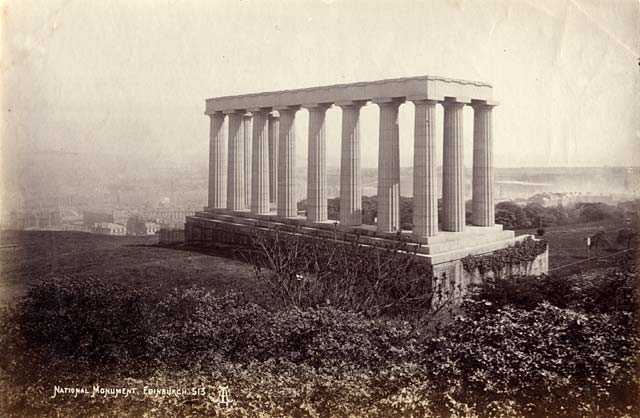 Albumen Print of the National Monument on Calton Hill  -  by AA Inglis