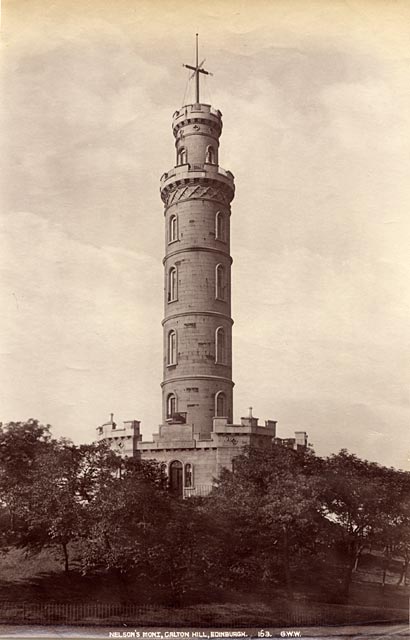 Albumen Print by George Washington Wilson  -  The Nelson Monument on Calton Hill