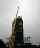 The time ball is raised to the top of of the Nelson Monument