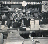 Workers at Nelson's Printers, around 1962
