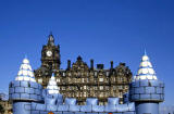 Bouncy Castle and North British Hotel, Waverley, Edinburgh