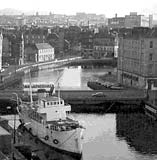 Ocean Mist  -  berthed on the Water of Leith at The Shore, Leith.