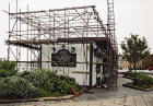 The Old Chain Pier with its roof removed following a fire  - wide angle view from the west, June 2004