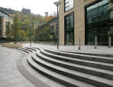 View from Greenside Place, beside the Omni Centre looking to Calton Hill