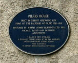Plaque on the wall of Pilrig House  -  Photograph, June 2006