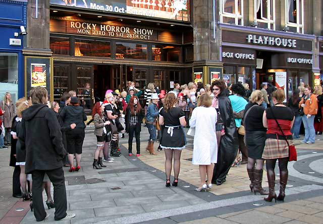 The audience gathers before the performance of the Rocky Horror Show at Playhouse Theatre  -  October 27, 2006