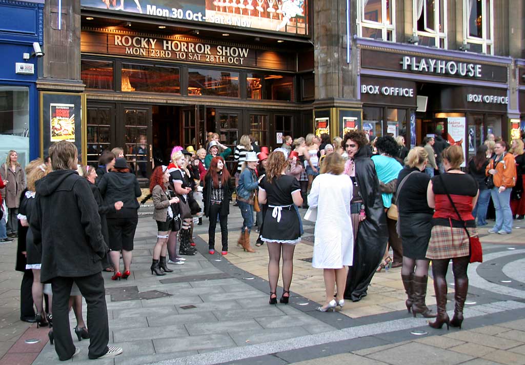 The audience gathers before the performance of the Rocky Horror Show at Playhouse Theatre  -  October 27, 2006