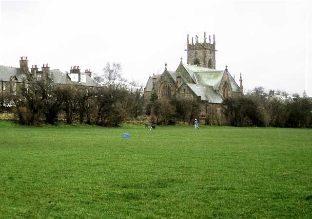 Polwarth Parish Church from Harrison Park