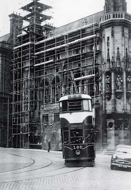 Renovation being carried out on the Scottish National Portrait Gallery  -  c. early 1950s