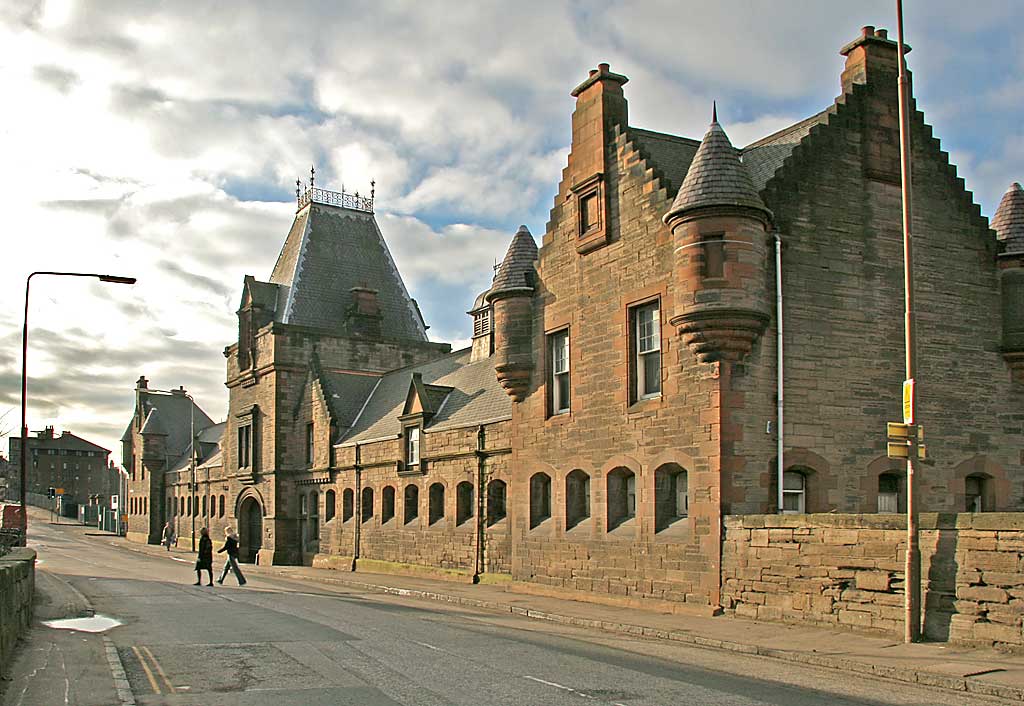 Looking to the west along Broughton Road  -  Powderhall Incinerator, built 1893