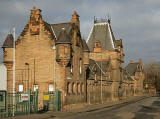 Looking to the east along Broughton Road  -  Powderhall Incinerator, built 1893