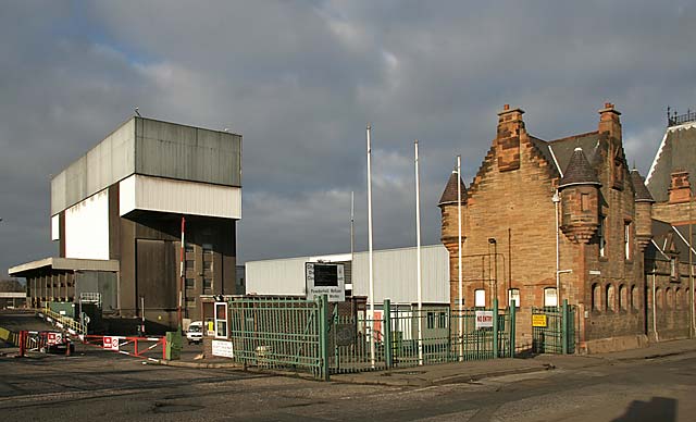 Looking across Broughton Road  to the Powderhall Incinerators, built 1970 and 1893