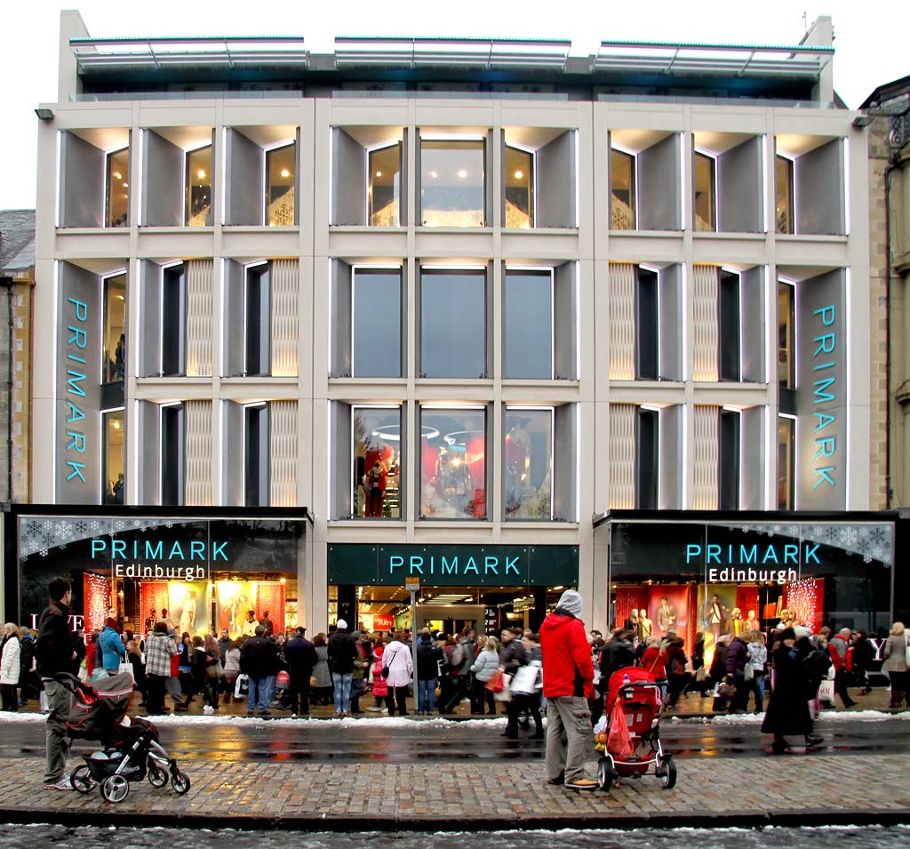Primark  -  New Shop in Princes Street on Opening Day, December 2011