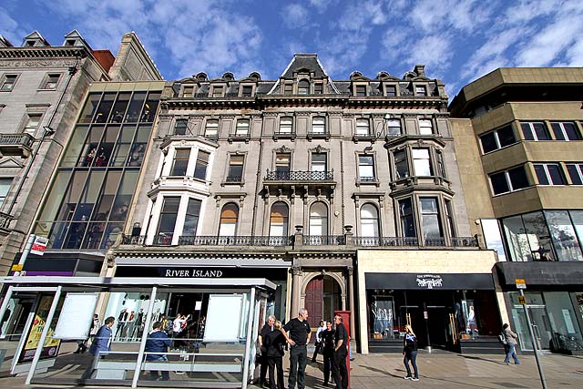 Princes Street Shops,   Nos 109-112 -  Photo taken on the day of the Pope's visit to Edinburgh  -  September 16, 2010