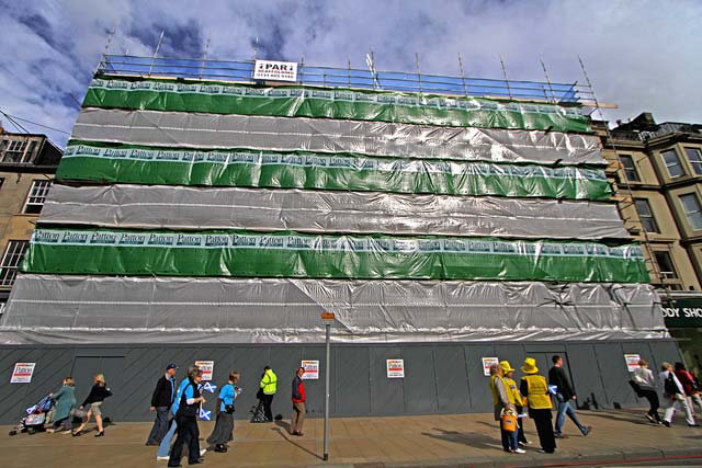 Princes Street Shops, Nos 91-93  -  Photo taken on the day of the Pope's visit to Edinburgh  -  September 16, 2010