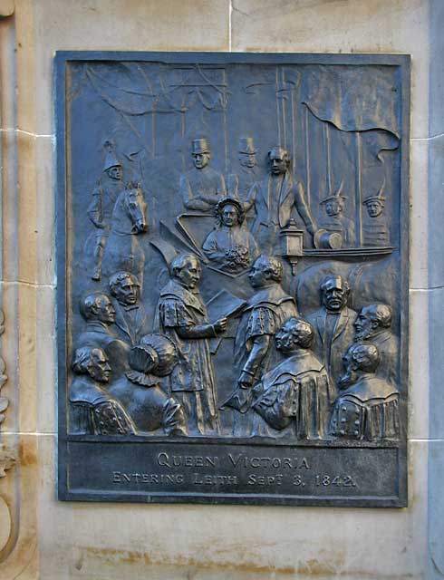 Detail on the Statue to Queen Victoria at the Foot of Leith Walk