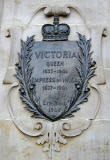 Detail on the base of the Statue to Queen Victoria at the Foot of Leith Walk