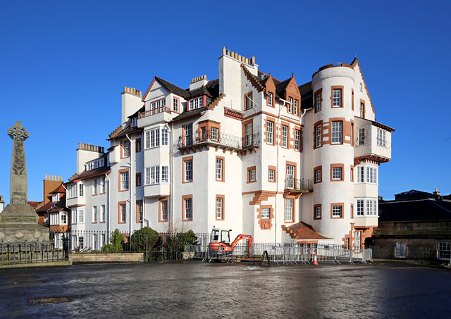 Ramsay Garden  -  View from Edinburgh Casdtle Esplanade  -  January 2013