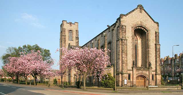 West Saville Terrace, Blackford  -  The Reid Memorial Church  -  Cherry Blossom  -  May 2008