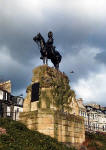 Royal Scots Greys' memorial statue  -  West Princes Street Gardens  -  February 1988