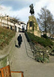 Royal Scots Greys' memorial statue  -  West Princes Street Gardens  -  March 1988