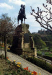 Royal Scots Greys' memorial statue  -  West Princes Street Gardens  -  April 1987