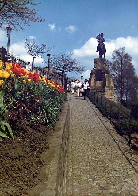Royal Scots Greys' memorial statue - West Princes Street Gardens 