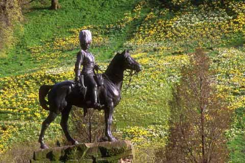 The Royal Scots Greys memorial statue - Princes Street Gardens