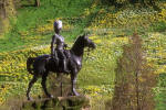 Royal Scots Greys' memorial statue  -  West Princes Street Gardens  -  May 1996