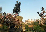 Royal Scots Greys' memorial statue  -  West Princes Street Gardens  - May 1988